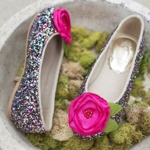 NWT Joyfolie Charlotte Multi Glitter Ballet Flats